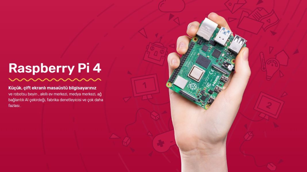Elle tutulmuş Raspberry Pi 4 ve genel özellikleri