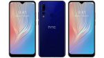 HTC Wildfire X özellikleri mavi renkli ön ve arka görünümü